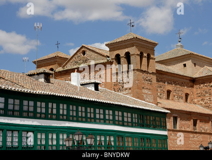 Almagro Plaza großen Main Square, Ciudad Real Provinz Kastilien-La Mancha, Spanien Stockfoto