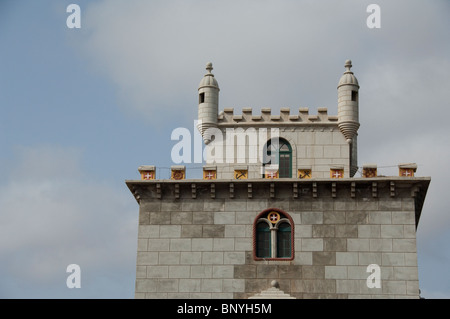 Kapverdische Inseln, Insel São Vicente, Mindelo (aka Porto Grande). Turm von Belem, nach dem Vorbild einer berühmten Lissabon-Festung. Stockfoto