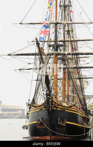 Bounty war einer erweiterten Rekonstruktion des ursprünglichen 1787 Royal Navy Segelschiff HMS Bounty. In Lunenburg, Nova Scotia, 1960 erbaut, sie sank. Stockfoto