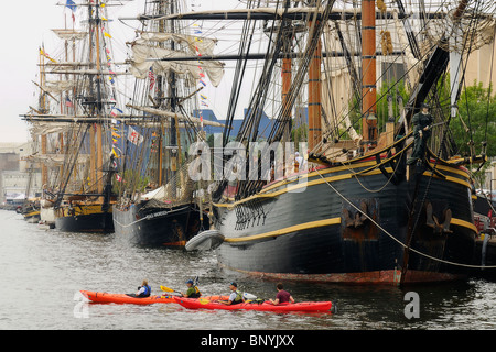 Bounty war einer erweiterten Rekonstruktion des ursprünglichen 1787 Royal Navy Segelschiff HMS Bounty. In Lunenburg, Nova Scotia, 1960 erbaut, sie sank. Stockfoto