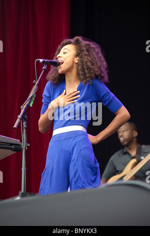 Corinne Bailey Rae beim Latitude Festival, Henham Park, Suffolk, England. Stockfoto