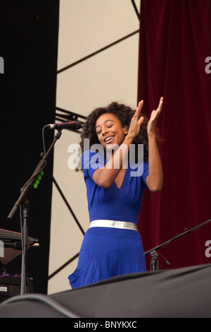 Corinne Bailey Rae beim Latitude Festival, Henham Park, Suffolk, England. Stockfoto