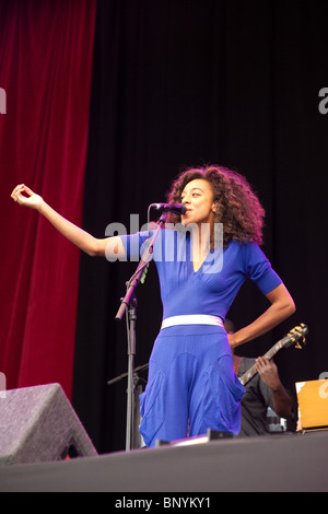 Corinne Bailey Rae beim Latitude Festival, Henham Park, Suffolk, England. Stockfoto