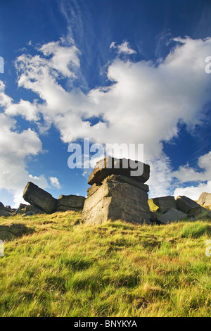 Die Buckstones auf dem Marsden Moor Estate im März Haigh in der Nähe von Huddersfield West Yorkshire UK Stockfoto