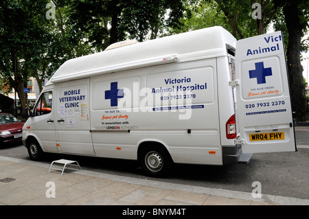 Blauen Kreuz Mobile Tierklinik, Islington London England UK Stockfoto