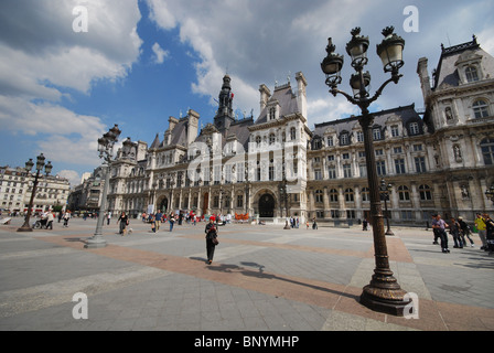 Place de l'Hôtel de Ville 4. Arr-Paris Frankreich Stockfoto