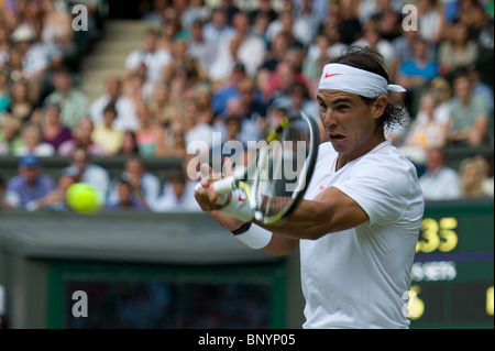 24. Juni 2010: Rafael Nadal V Robin Haase. Internationales Tennisturnier in Wimbledon statt bei den All England Lawn Tennis Club, L Stockfoto