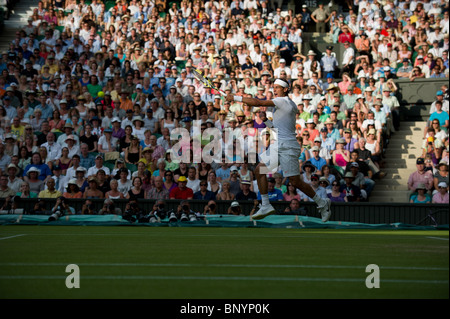 24. Juni 2010: Rafael Nadal V Robin Haase. Internationales Tennisturnier in Wimbledon statt bei den All England Lawn Tennis Club, L Stockfoto