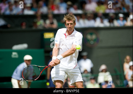 24. Juni 2010: Andy Murray V Jarkko Nieminen spielte auf dem Centre Court.  Internationales Tennisturnier in Wimbledon statt auf der All Stockfoto