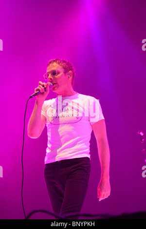 Belle und Sebastian Auftritt beim Latitude Festival 2010, Henham Park, Suffolk, England. Stockfoto