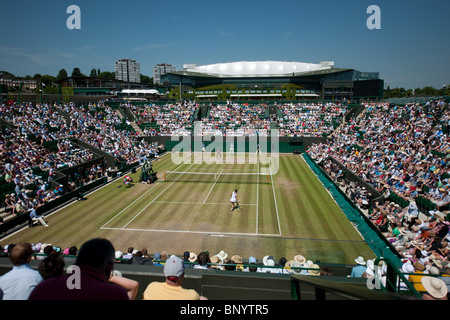 28. Juni 2010: Venus Williams V Jamila Groth. Internationales Tennisturnier in Wimbledon statt bei den All England Lawn Tennis Club, London, England. Stockfoto