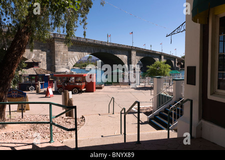 Lake Havasu City, Arizona - London Bridge-Bereich. Stockfoto
