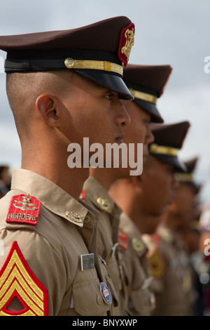 Uniformierte kadetten der indonesischen Marine bei der jährlichen Tall Ships Race & Regatta 54th, Hartlepool, Tessport, Cleveland, Großbritannien Stockfoto