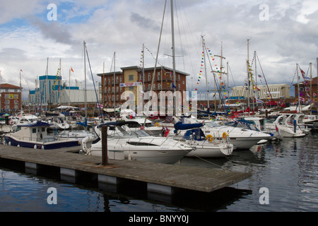 Hartlepool 2010 Tall Ships Race, Dorf und Marina, Teesside, North Yorkshire, Großbritannien Stockfoto