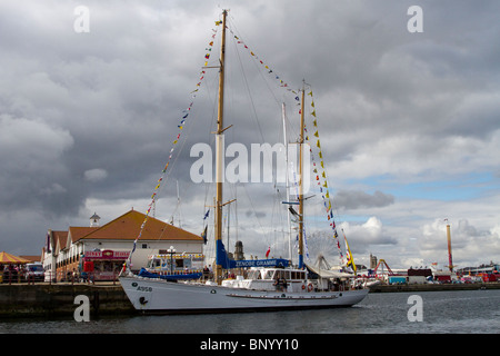 Hartlepool 2010 Tall Ships Race, Dorf und Marina, Teesside, North Yorkshire, Großbritannien Stockfoto