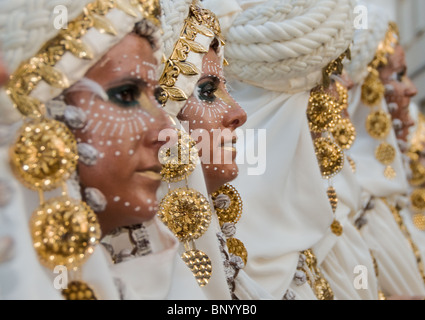 Mauren und Christen Festival Pego Spanien Stockfoto