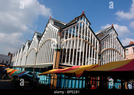 Stockport, Cheshire, England, UK Market Place, viktorianischen Markthalle Stockfoto