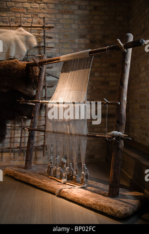 Artefakte der ägyptischen, prähistorische oder frühen Geschichte Sammlung des neuen Museums "New Museum" in Berlin "Neolithischen Loom" Stockfoto