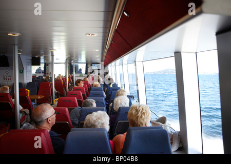 Bootsfahrt auf den Fjorden, Lysefjord, Norwegen Stockfoto