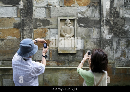 William Shakespeare-Denkmal, Schloss Kronborg Helsingør, Seeland, Dänemark Stockfoto