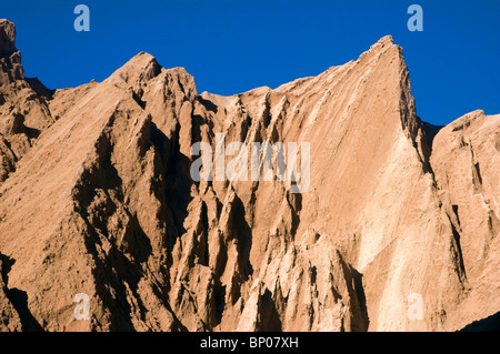 Erodierten Felsformationen im Valle De La Luna, Moon Valley, San Pedro de Atacama, Chile, Südamerika. Stockfoto