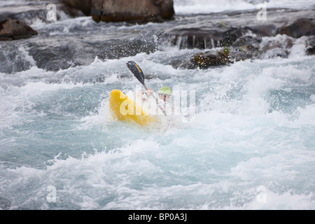 River-rafting in Tungufljot, Fluss Stockfoto