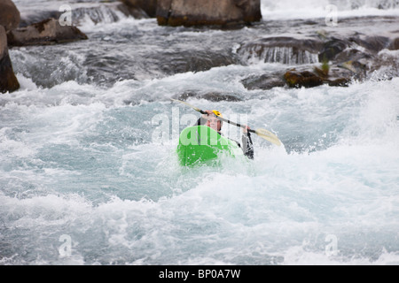 River-rafting in Tungufljot, Fluss Stockfoto