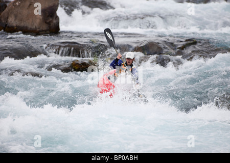 River-rafting in Tungufljot, Fluss Stockfoto