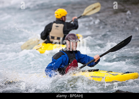 River-rafting in Tungufljot, Fluss Stockfoto