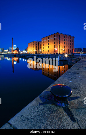 Das Albert Dock am Abend Liverpool Merseyside UK Stockfoto