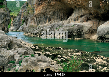 Spanien, Navarra: Canyon Foz de Lumbier Stockfoto