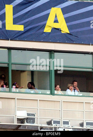 DAVID BECKHAM BROOKLYN BECKHAM CRUZ BECKHAM REAL MADRID V LA GALAXY LOS ANGELES Kalifornien USA 7. August 2010 Stockfoto