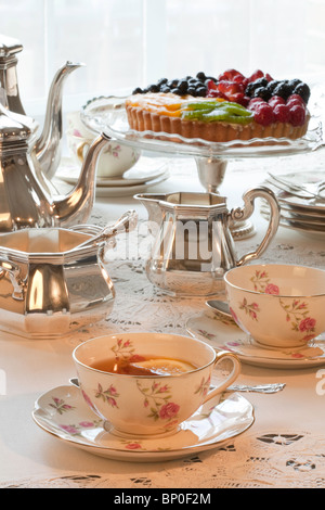 Formale High Tea Service Stockfoto