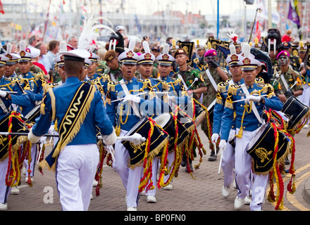 Große Schiffe 2010 indonesischen parade Stockfoto