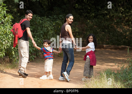 Familie in einem park Stockfoto