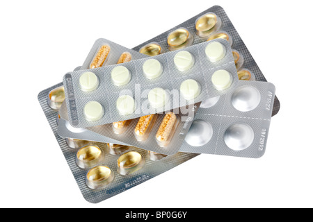 Medizin in Blister-Verpackung-Ausschnitt Stockfoto