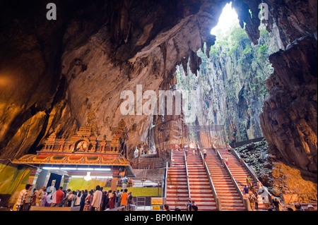 Süd-Ost-Asien, Malaysia, Kuala Lumpur, Hindu-Schrein in Tempel Höhle bei Batu-Höhlen Stockfoto