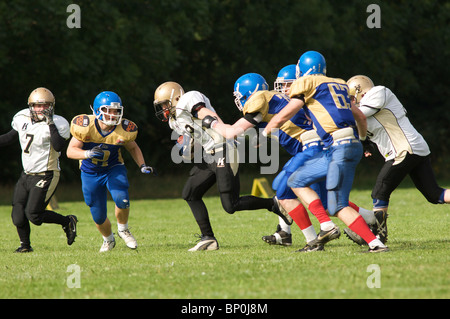 American Football, Manchester Titans vs. Clyde Valley Blackhawks August 2010 Stockfoto