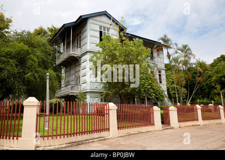 Mosambik Maputo. Eiffels Eisen Haus in Maputo. Stockfoto