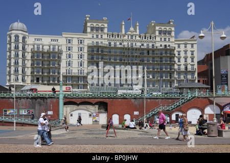 Das imposante Hotel Grand Hotel in Brighton, England. Stockfoto