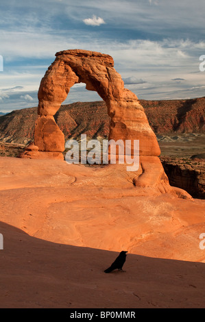 Delicate Arch bei Sonnenuntergang, Arches National Park, Utah. USA Stockfoto