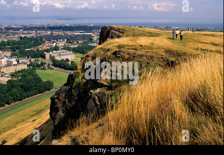 Arthurs Seat, Edinburgh, Schottland. Der Hauptgipfel des Arbeitskreises Hügel bilden die meisten der Holyrood Park Stockfoto