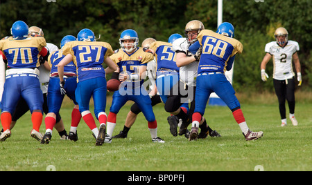 American Football, Manchester Titans vs. Clyde Valley Blackhawks August 2010 Stockfoto