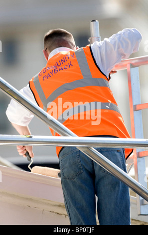 Gemeinde-Payback-Arbeiter in Brighton. Bild von James Boardman. Stockfoto