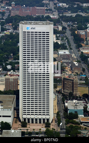 Luftbild oben AT&T Midtown Zentrum Atlanta Georgia Stockfoto