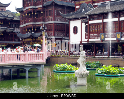 China, Shanghai, Yuyuan Garten und Huxinting Teehaus Stockfoto
