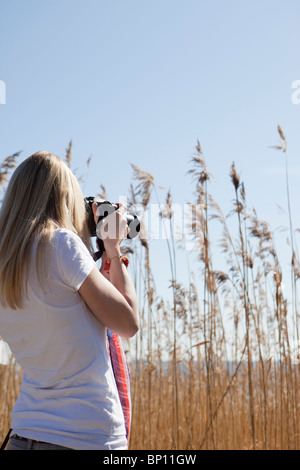 Frau fotografieren Stockfoto