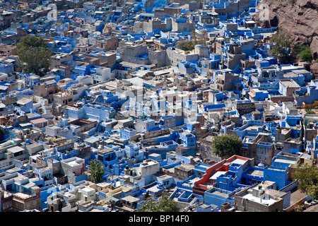 Jodhpur (die blaue Stadt). Blick vom Meherangarh Fort. Rajasthan. Indien Stockfoto