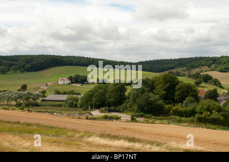 Valley North Downs Way Elham Tal Kent England UK Stockfoto