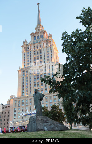 Bau von Radisson Royal Hotel, ehemalige Hotel Ukraina, Moskau, Russland Stockfoto